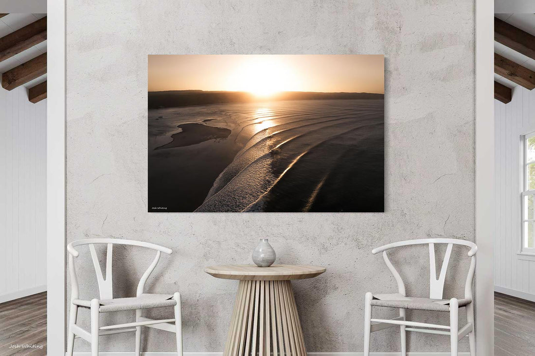 No visible edge on this gallery wrapped canvas of Double Island Point, ready to hang straight off the wall