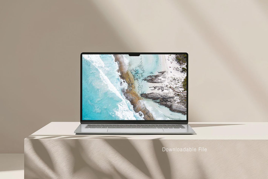 Eleven Mile Beach aerial photography digital print, Esperance Western Australia coastal wall art download