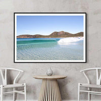 Black framed print of Hellfire Bay's granite headlands, Cape Le Grand National Park — bold contemporary WA wall art
