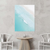 Gallery wrap canvas of the diagonal shoreline in Open Coast, ready to hang Australian coastal photography print