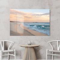 Acrylic landscape photography print, glossy Australian wall art of the rainbow at Bremer Bay