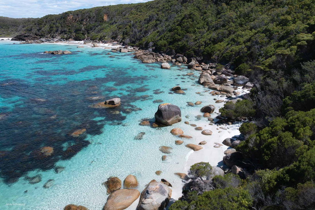 Aerial photography print, Secret rock pools along Western Australia's coastline. Australian Photography print by Josh Whiting