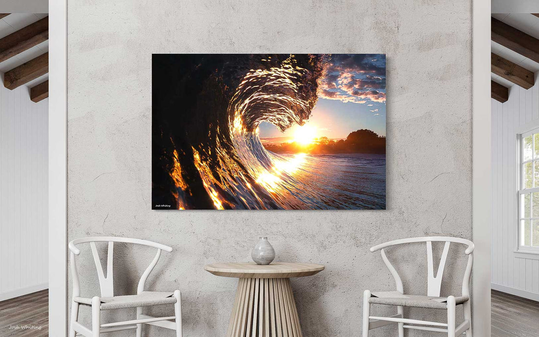 Vibrant sunset ocean landscapes - Coastal acrylic wall decor - Beach house sunset art - Seascape acrylic masterpieces - Sunset waves on canvas - Ocean view acrylic paintings - Twilight beach scenes - Acrylic sunset over the sea - Coastal living room decor - Evening glow wall art - Seascape silhouette on acrylic.