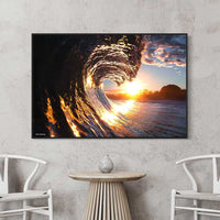 black floating frame canvas - canvas prints online - buy art online - sunshine coast photographer - australian artist - josh whiting photos - mooloolaba beach - moolooolaba beach sunset - photography sunshine coast - framed canvas prints - framed wall art australia - australian landscape prints