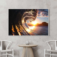  Mooloolaba beach wall art - Floating frame canvas - Oak frame coastal decor - Oceanic canvas prints - Seaside artwork - Beachscape wall decor - Coastal living room accents - Australian beach scene art - Coastal vibes wall art - Sunset over Mooloolaba beach - Beach house decor - Coastal chic canvas prints 