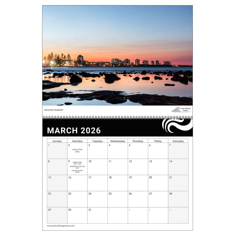 2026 Sunshine Coast Wall Calendar