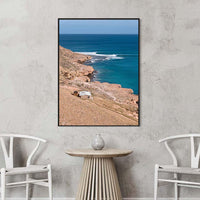 Red Bluff Quobba Station WA - coastal wall art - Australian photography prints - black floating frame canvas portrait - oversized wall art Australia - Airbnb wall art Western Australia - Josh Whiting Photos