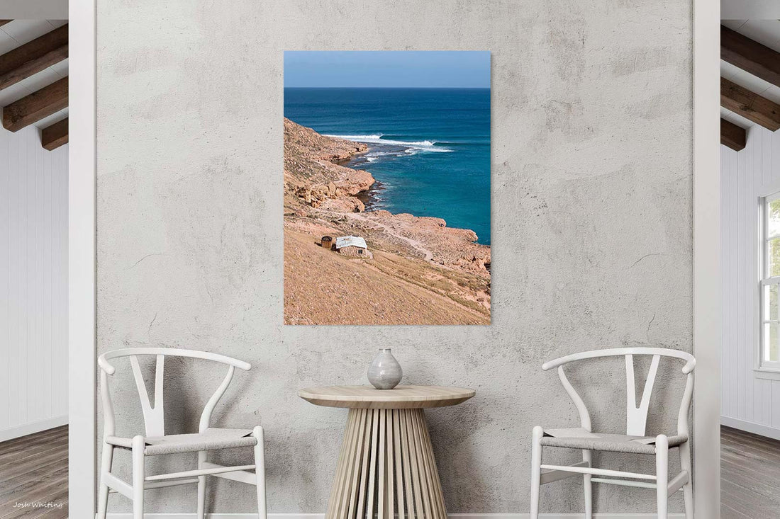 Western Australiavsurf photography - Red Bluff Quobba left hand point break - gallery wrap canvas portrait - large format wave photography print - surf pictures for sale - ocean photography print - Quobba Station - Gnaraloo Surf - Josh Whiting Photos