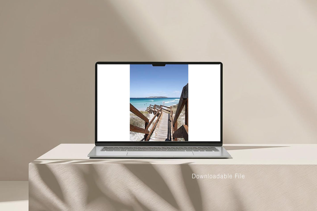 Digital wall art download, printable Western Australia coastal photography of a beach day