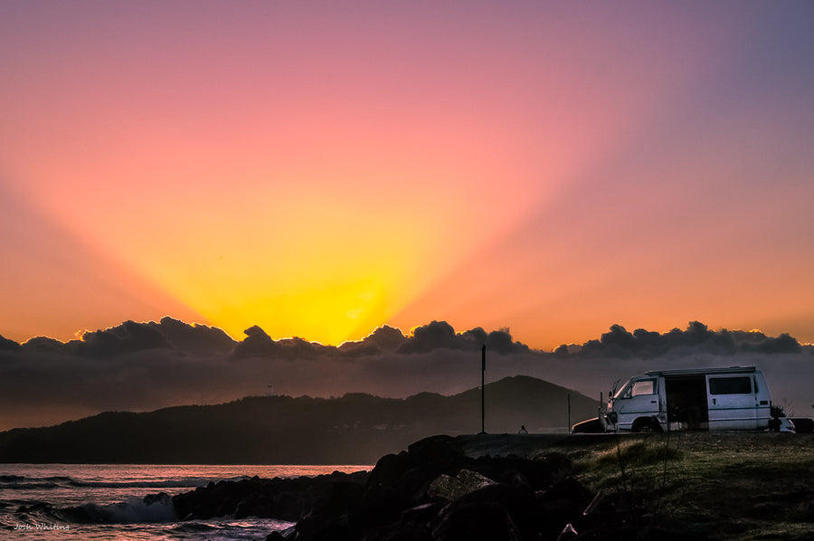 Landscape Photography Print - Byron Bay Camping - Josh Whiting Photos - Australian Wall Art