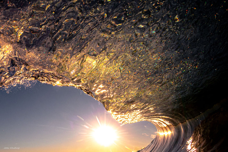Sunshine Coast Photos - Ocean Prints - Blinding Cropped - Taken at Point Cartwright - Josh Whiting Photos - Sunset Wave Photo