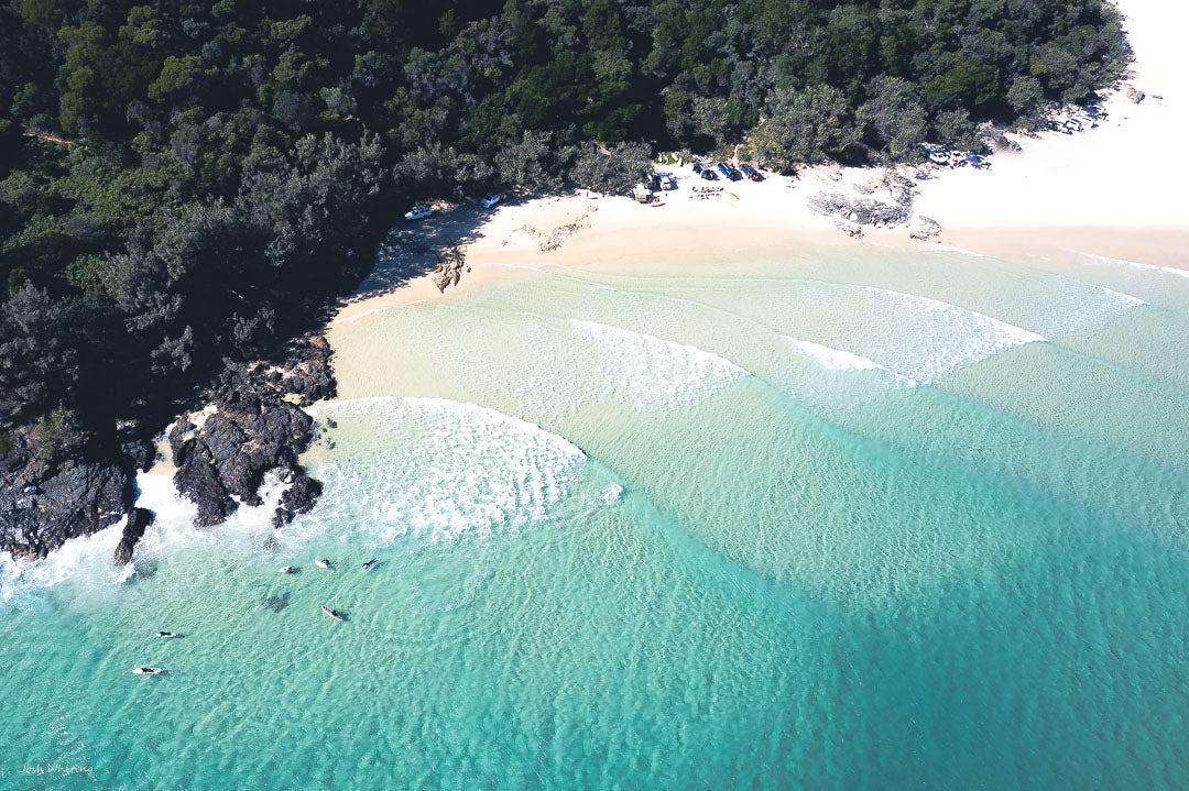 Double Island Point Aerial - Clear Water - Josh Whiting Photos - Sunshine Coast Photography