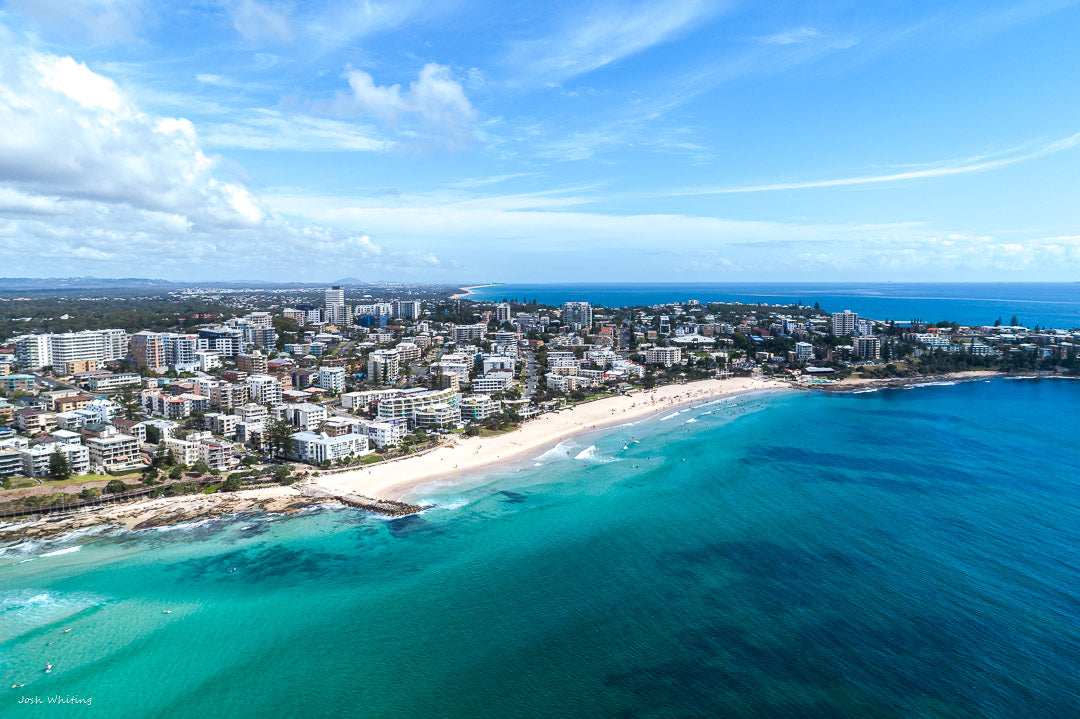 Sunshine Coast Photography - Aerial Prints - Kings Beach By Air - Josh Whiting Photos